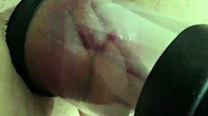 chubby babe's swollen pussy lips drip for monster cock pump