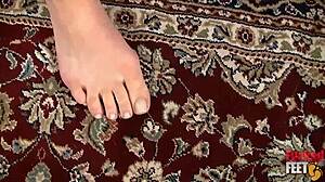 Does Mia Gold's flip flop footjob tease drive Phily Jhon crazy with her sexy feet and toes?