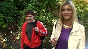 horny blonde street pickup takes cock deep in park ass?