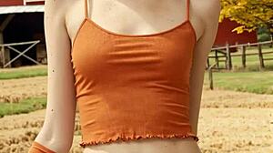 lingerie models strutting barefoot around the sexy ranch in panties 🐄👠