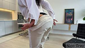 huge tits teen 18+ teases with pov blowjob in first casting