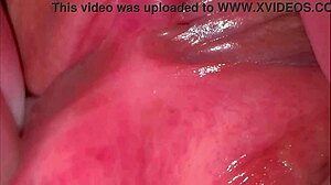 close view of amateur wife's shaved pink pussy 275 days post virginity loss