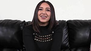 ever wonder what happens when big titty brunette corra bares it all for her first camera facial