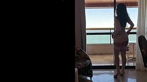 gostosa casada shows off fat ass in lingerie for voyeur hubby