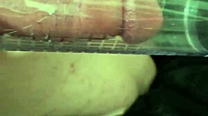 chubby babe's swollen pussy lips drip for monster cock pump