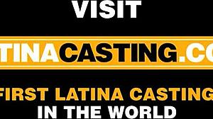 this latina hottie in tiny bikini gets on knees deepthroat blowjob then rides cock doggystyle