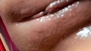 Naughty latina babe worships huge ass masturbating wet pussy solo