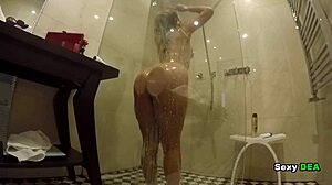 wild pov romp ends in sexydeas wet shower pussy tease