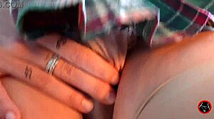 heart races cumming hard in her soaked panties right on the crowded bus