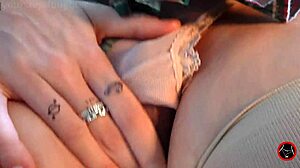 heart races cumming hard in her soaked panties right on the crowded bus