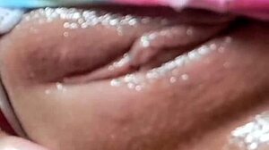 Naughty latina babe worships huge ass masturbating wet pussy solo