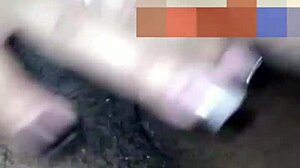 horny black amateur slurps huge cock on beach encounter