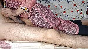 desi indian bhabhi in black salwar bent over taking rough doggystyle pounding deep
