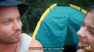 Shy russian teens swap wives for forest rimjobs anal fucking and group rimming