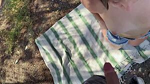 Lost In Woods Petite Brunette Begs For Creampie In Her Tight Pussy Passage