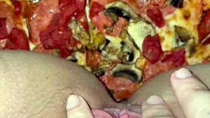 wow saudi arabian snowwhite teen masturbates with pizza chocolate fruits in la!