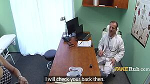 Backache massage from doctor leads to unexpected hospital pussy pounding relief