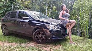 Bent Over Brazilian Babe Smokes Then Deepthroats In Forest Pissing Fuck!