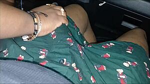 Throat goat slurps young stud's bbc sloppy in truck till tongue cumshot