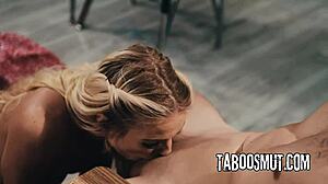 Blonde Coed Lana Sharapova Rides Cock Cowgirl After Deepthroat Doggystyle In College Dorm