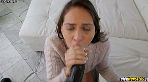 Hot 18+ amateur Sa Luvv screams for huge black monster cock pounding!