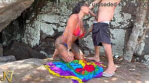 Beach creampie thrill with vick as crowds watch hungrily