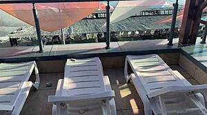 We captured our wild holiday with intense outdoor spanking and moans everywhere