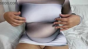 Chubby Colombian housewife shakes huge fat ass and big pussy lips begging for rough backyard fuck