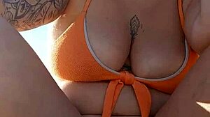 flashing my tits outside trying to buy stuff paying with boobs