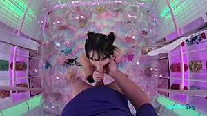 goth girl in fishnets begs for rough doggystyle pussy pounding heels on