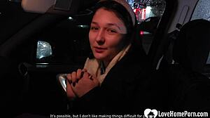 Cutie sucks cock deep before taking it balls-deep in her tight ass