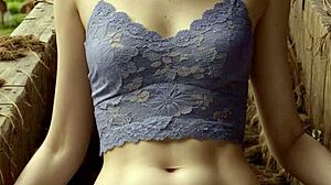 lingerie models strutting barefoot around the sexy ranch in panties 🐄👠