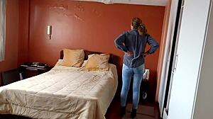 hey stepmom, can you touch yourself while i stroke? damn, i came buckets!