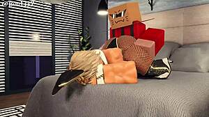 feels so good creampieing her big tits ass with rabbit toy pov