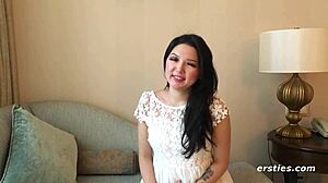 Ameliya Aggressively Fingers Her Shaved Pussy Hard