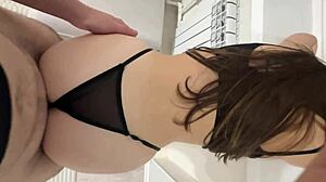 Cheap hotel whore's loud orgasm moans wake up horny neighbors