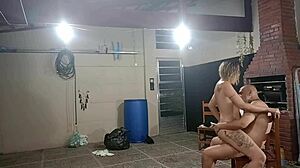 DIRTY Beggar's LUCKY Day POUNDING Blonde Lady Cowgirl with Natural TITS at Home