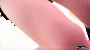 wow that cumshot all over her small tits has her shaking from the hard fuck