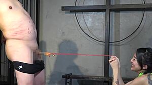 you pathetic slave, feel sara's tickling punishment as she yanks your nipples in domination hell