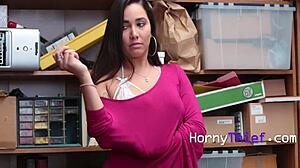 busty karlee grey, ready to strip and confess your garage crimes with those ripped lingerie melons?