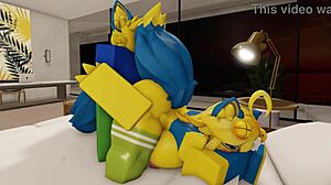 Furry Couple's Wild Anal Fuck in Robloxian House Frenzy