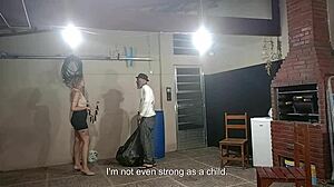 DIRTY Beggar's LUCKY Day POUNDING Blonde Lady Cowgirl with Natural TITS at Home