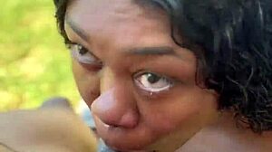 wanna see goldilocks ride that monster black cock outdoors?