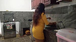 stepbro's huge cock in kitchen i suck it deep homemade blowjob feels so good 😩💦