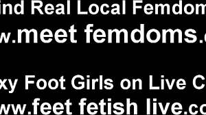 wanna join our femdom foot fetish threesome with pantyhose jerk off?