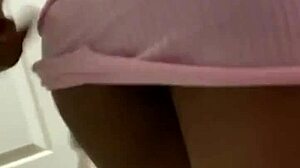 EBONY BABE STRIPS Teases Juicy Virgin Chocolate Pussy Till Screaming Cream