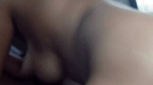 beautiful panjabi wife bends over in car for husband's doggystyle creampie after wedding