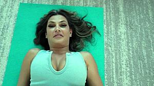 krystal sparks bends in yoga pose for stepmom's hardcore pounding