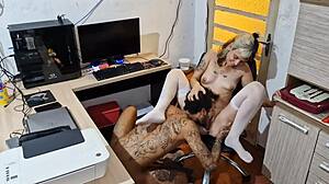 Couldn't sleep so I rimmed my older stepbro's huge cock and wet pussy