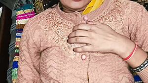 desi stepdaughter's pussy filled with creampie during hard winter fuck